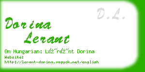 dorina lerant business card